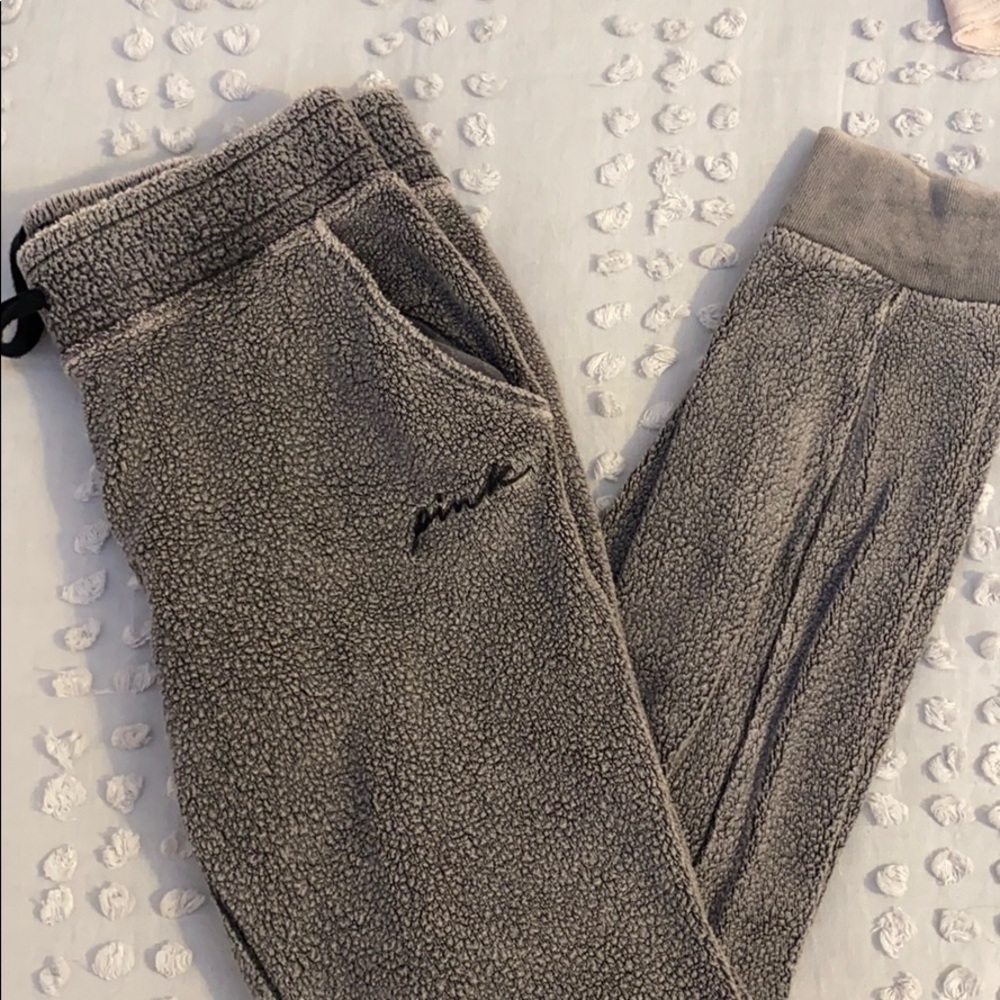 grey PINK sweatpants